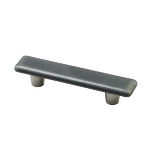 May include: A silver-toned rectangular cabinet pull with a brushed finish.
