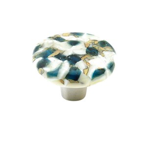 Blaubeerblau | 1,5 "Knopf | Glasbeschläge | Möbelknäufe | Möbelknäufe | Dekorative Möbelknäufe