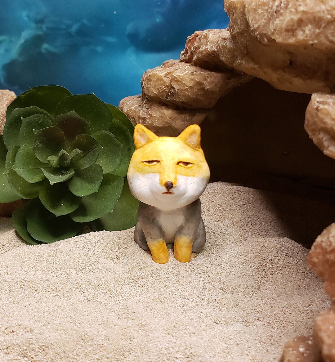 Ffxiv Inspired Sand Fox Minion Homemade Polymer Clay Etsy