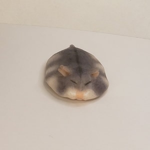 Grey Pancake Dwarf Hamster | Handmade Polymer Clay Sculpture/Figurine