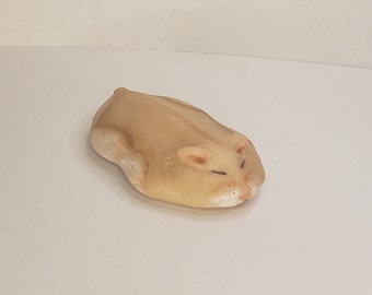 Blonder Pfannkuchen Zwerg Hamster | Selbstgemachte Polymer Clay Skulptur/Figur