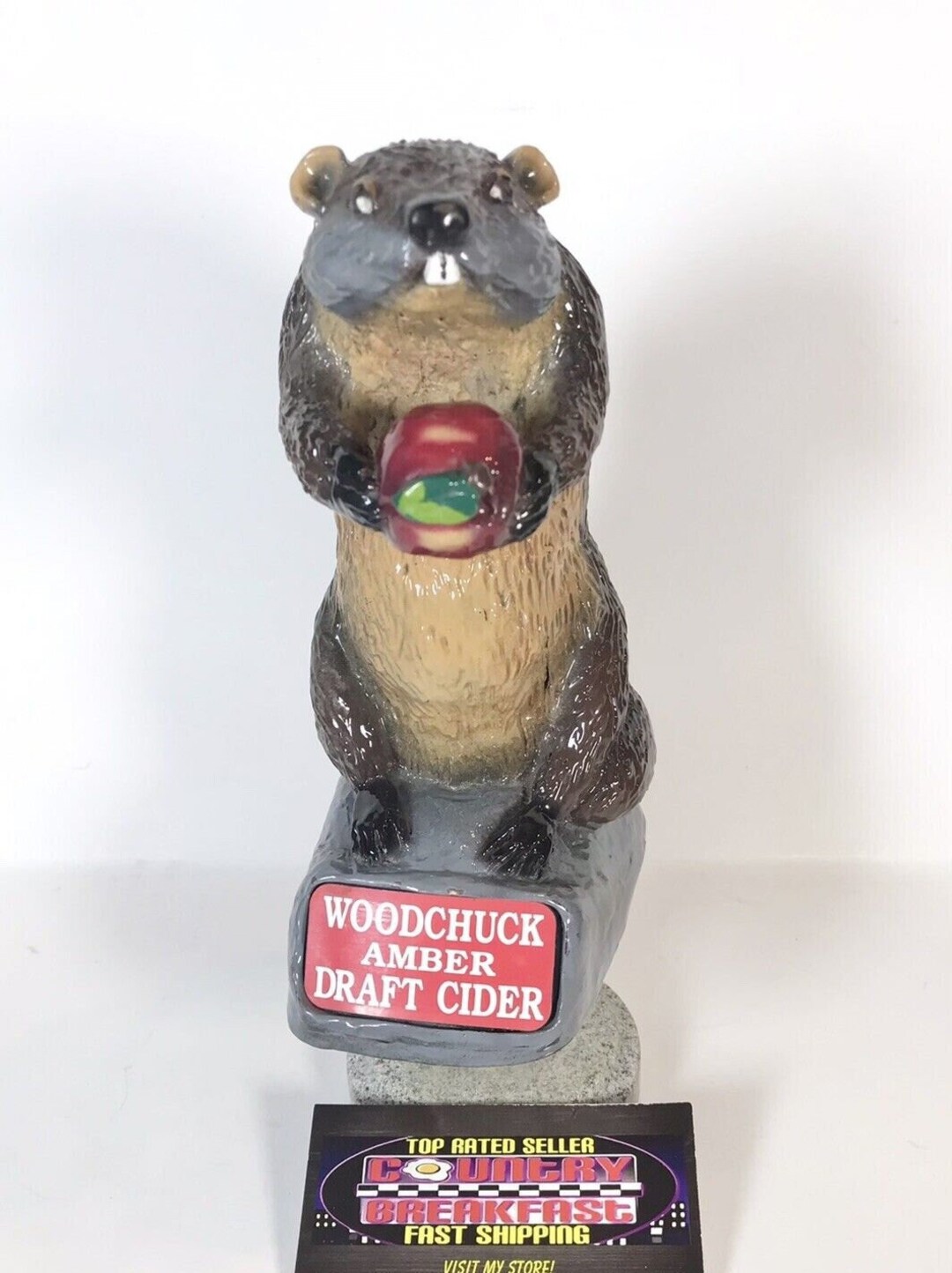 Woodchuck Amber Draft Hard Cider Figural Beer Tap Handle 8.5 Etsy
