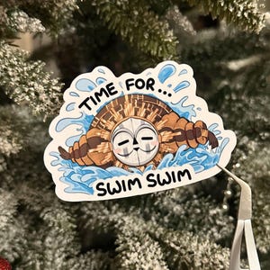 Esquie Time For Swim Swim Sticker | Clair Obscur: Expedition 33 Inspired Sticker | Holo / Gloss / Matte