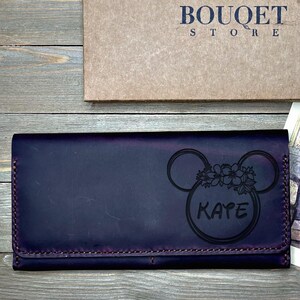 Engraved Women Wallet, Personalized Wallet, Custom Engraved Wallet, Cute Wallet, Unique Christmas Gift, Christmas Gift, Women&#39;s Wallet