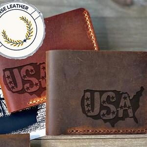 Billetera personalizada para regalarle, billetera de cuero grabada, billetera personalizada, regalos de Navidad, regalos de Navidad únicos, billetera personalizada para hombre, billetera