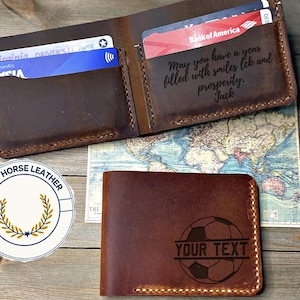Regalos para deportistas, regalos de fútbol americano, regalos de Navidad para jugadores de fútbol, billetera personalizada para hombres, regalos para deportistas en Navidad