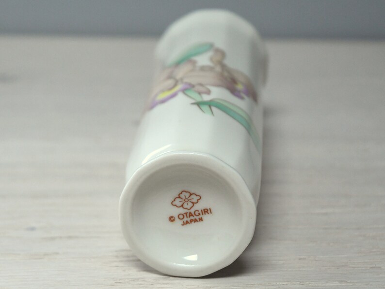 Vintage OTAGIRI Japan Vase With 24k Gold Trim and Lavender Orchids Etsy