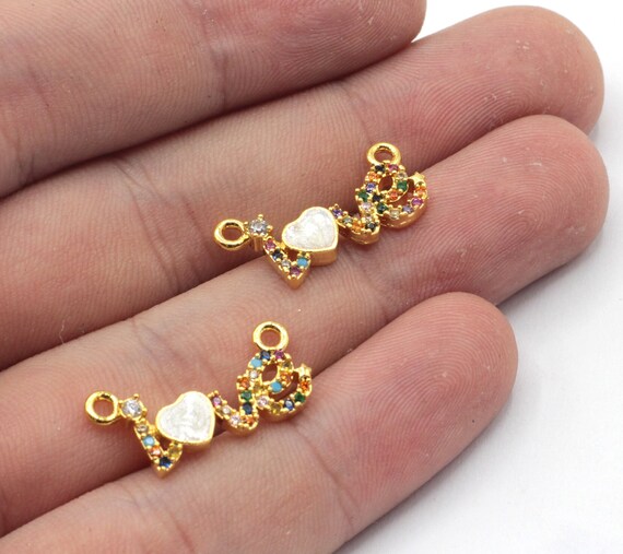 小物 Love jewelry Zoë Chicco 14k Gold 7 Rainbow Gemstones Heart Pendant Necklace