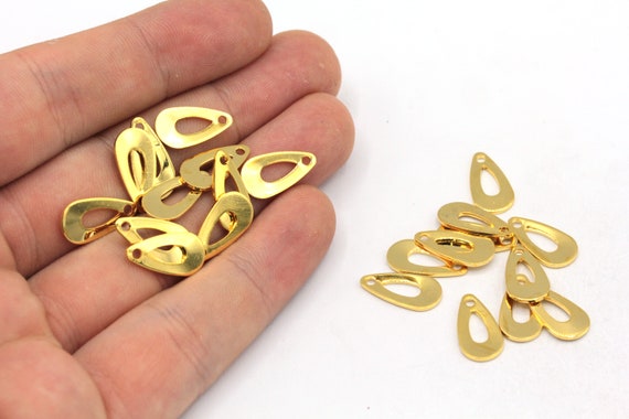 Ciondolo a goccia in oro da x 15 mm, pendente a goccia, ciondolo