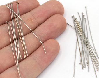 Spille Testa Placcate Argento Gioielli Reperti Artigianato 200x40mm - Foto 9