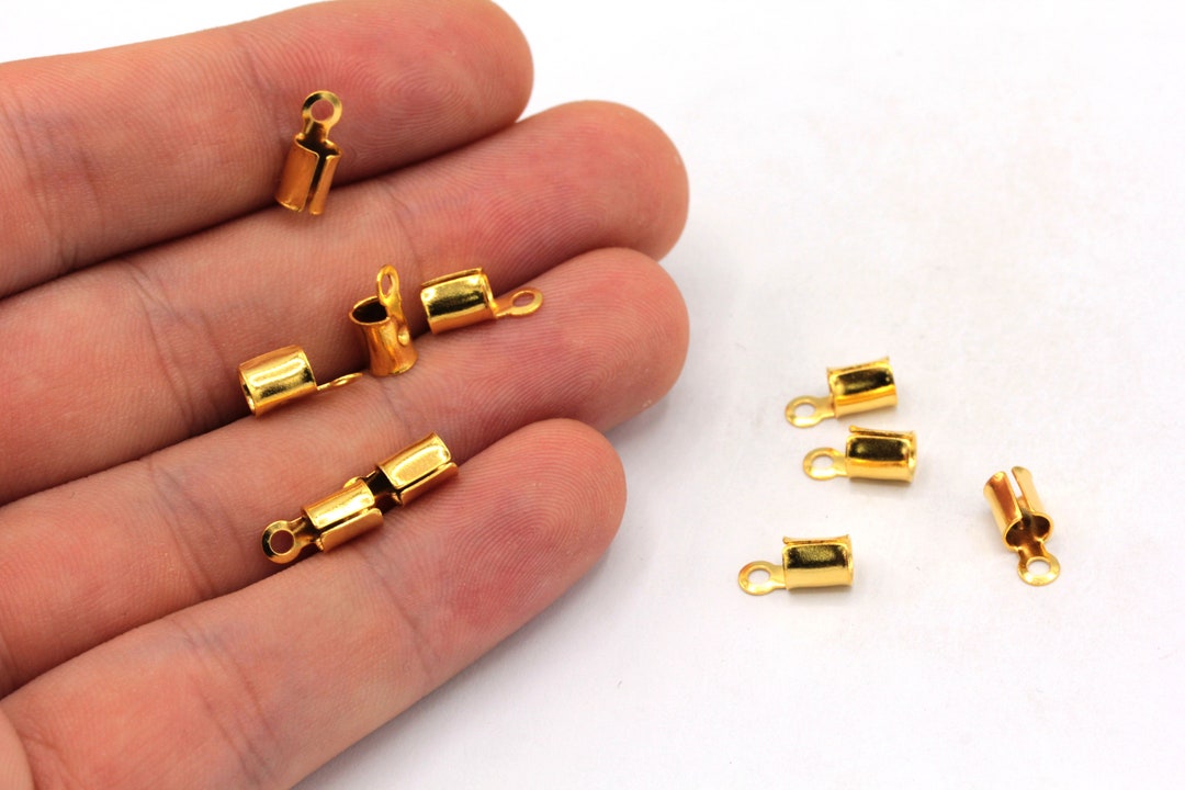 China Factory Iron Folding Crimp Ends, Fold Over Crimp Cord Ends 12x4