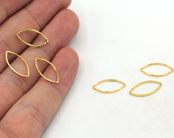 13x21mm 24k Shiny Gold Plated Oval Link, Gold Connector, Gold Oval Closed Ring, Gold Hoops, Oval Connector, Gold Plated Findings, MJ403