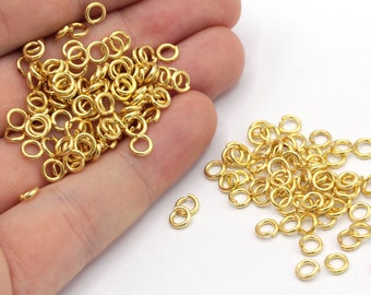 18 Ga 5mm Brass Jump Ring, Open Jump Ring, Brass Connector, Bulk Jump Ring, Brass Jump Ring, Tiny Jump Ring, Brass Findings