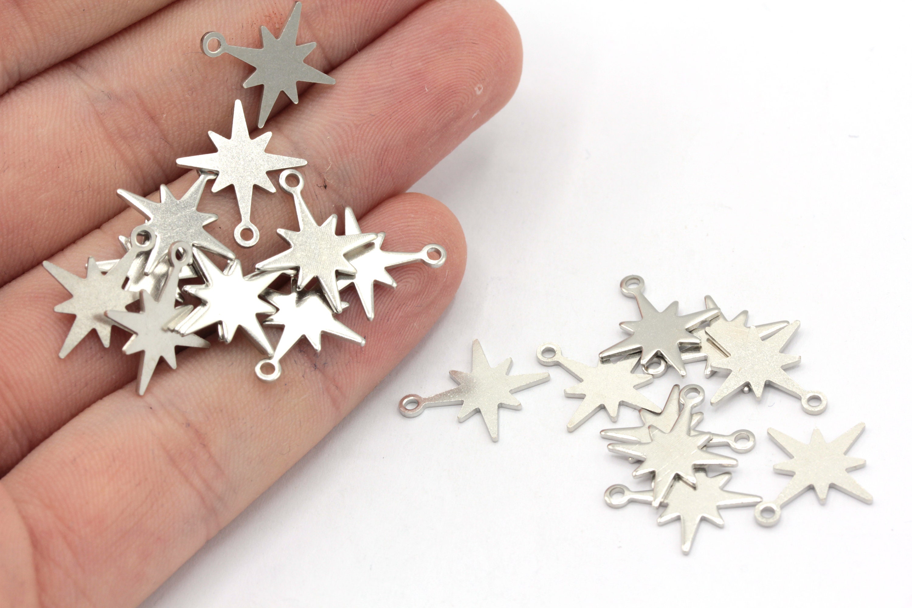 90pcs Silver Christmas Holiday Charm Set - Snowflake Charms - Winter Charm - Christmas Pendants