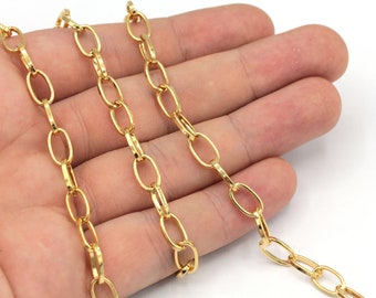 ゴールドオーバルリンクチェーン、エッチングゴールドチェーン、1