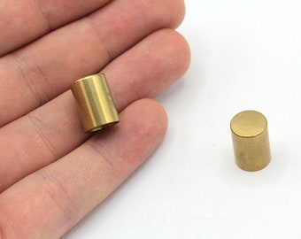 10x14mm Raw Brass End Caps, Hole inner Size 9.5mm, Solid Brass End Caps, Bead Caps, Cones, Cord Tip Ends, Brass Findings, AP274