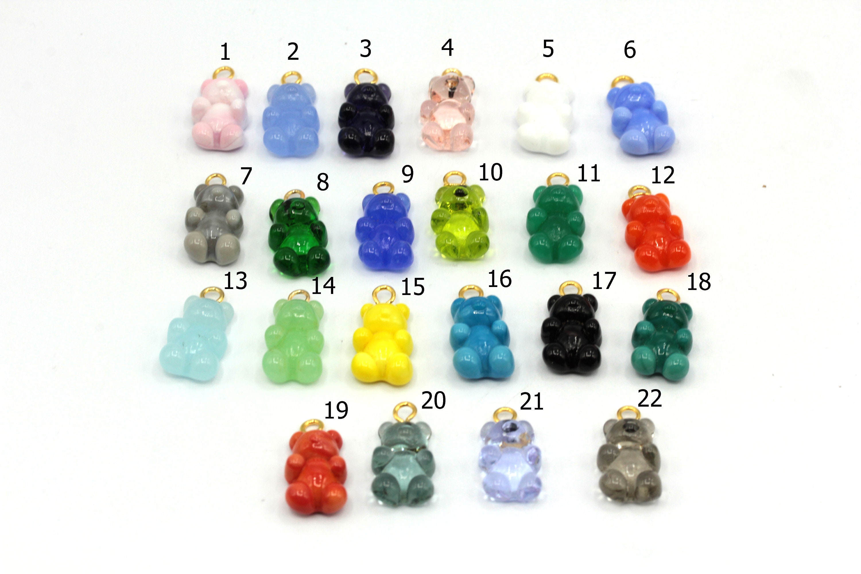 Glass Gummy Bear Beads 