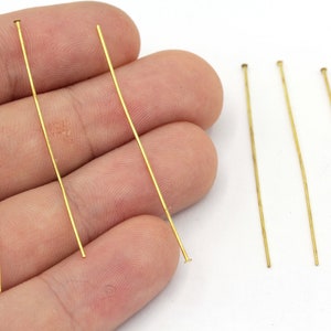 100 Stück 23 Ga 45 mm Messing Flachkopfstift, Gold Ton Flachkopfstift, Kopfstifte, Messingkopfstifte, Schmuckherstellung, Messingzubehör