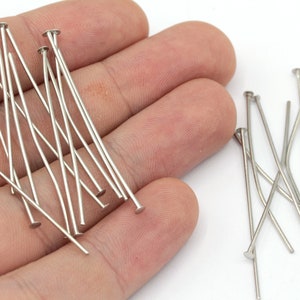 100pcs 1 Inch Nickel Plated Steel T-pins Silver T Shaped Pins