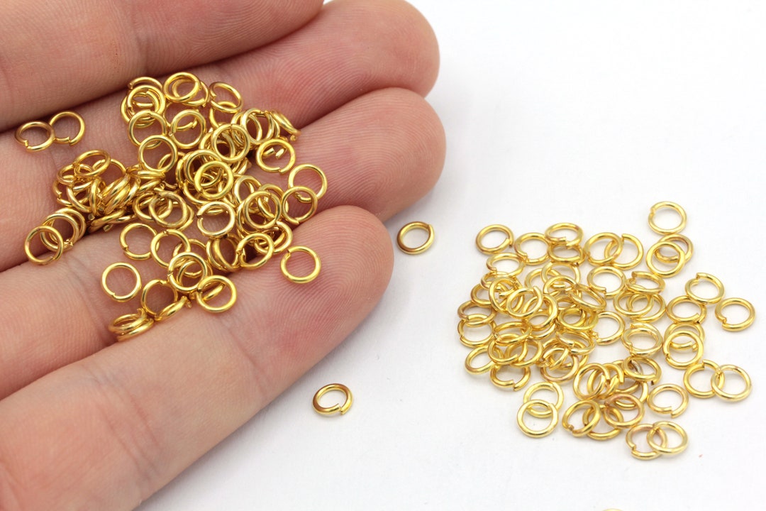 20 Ga 6mm Brass Jump Ring, Open Jump Ring, Brass Connector, Bulk Jump