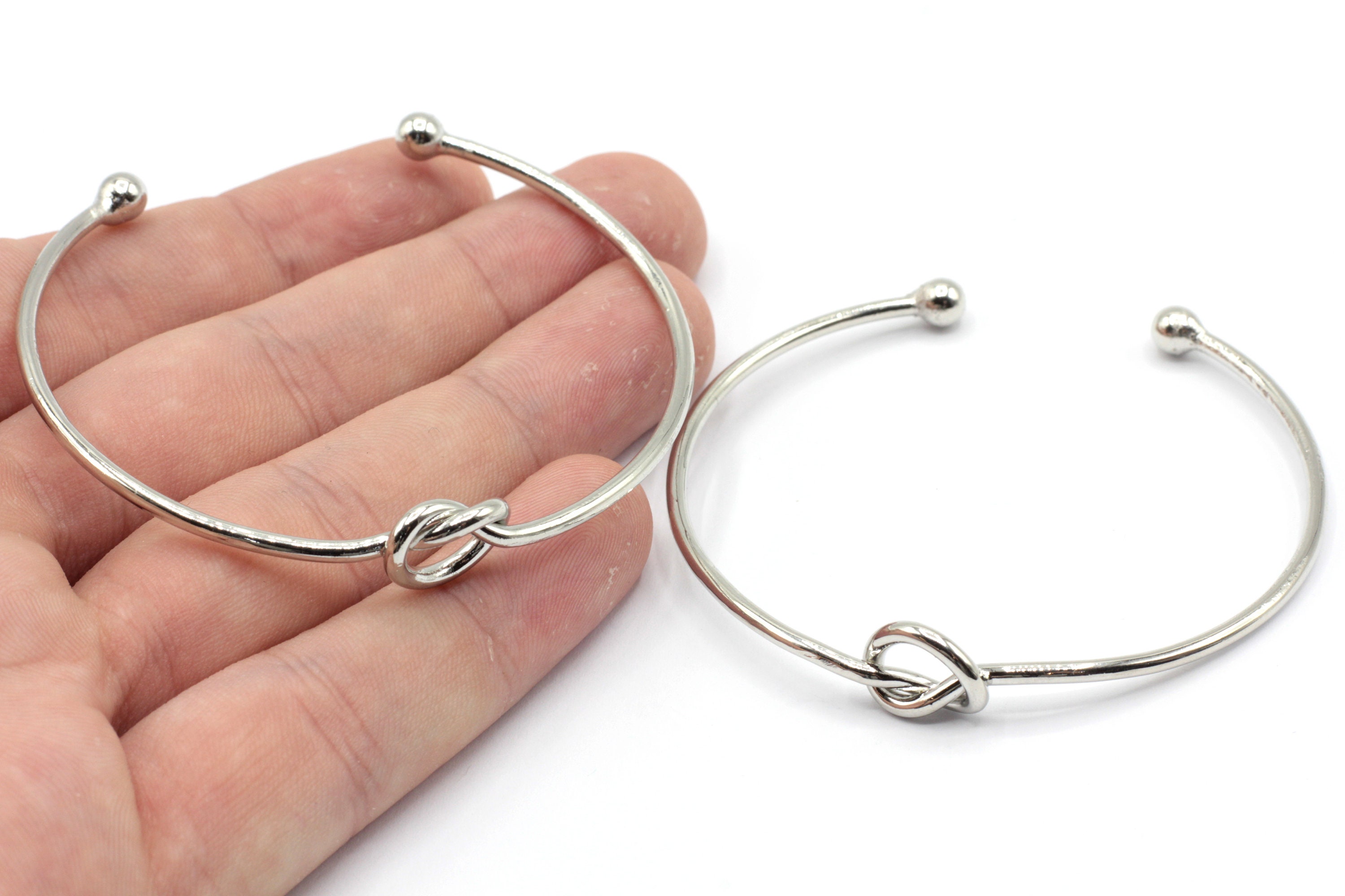 Rhodium Bangles - Etsy