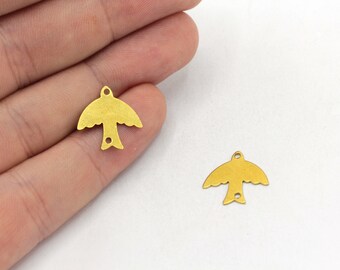 15x15mm Raw Brass Bird Charm, Animal Pendant, Tiny Bird Charm, Bird Bracelet Charm, Earring Pendants, Earring Finding, Brass Findings, RW340