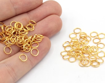 20 Ga 6mm 24k Shiny Gold Plated Jump Ring, Open Jump Ring, Gold Connector, Bulk Jump Ring, Tiny Jump Ring, Gold Plated Findings, MJ188