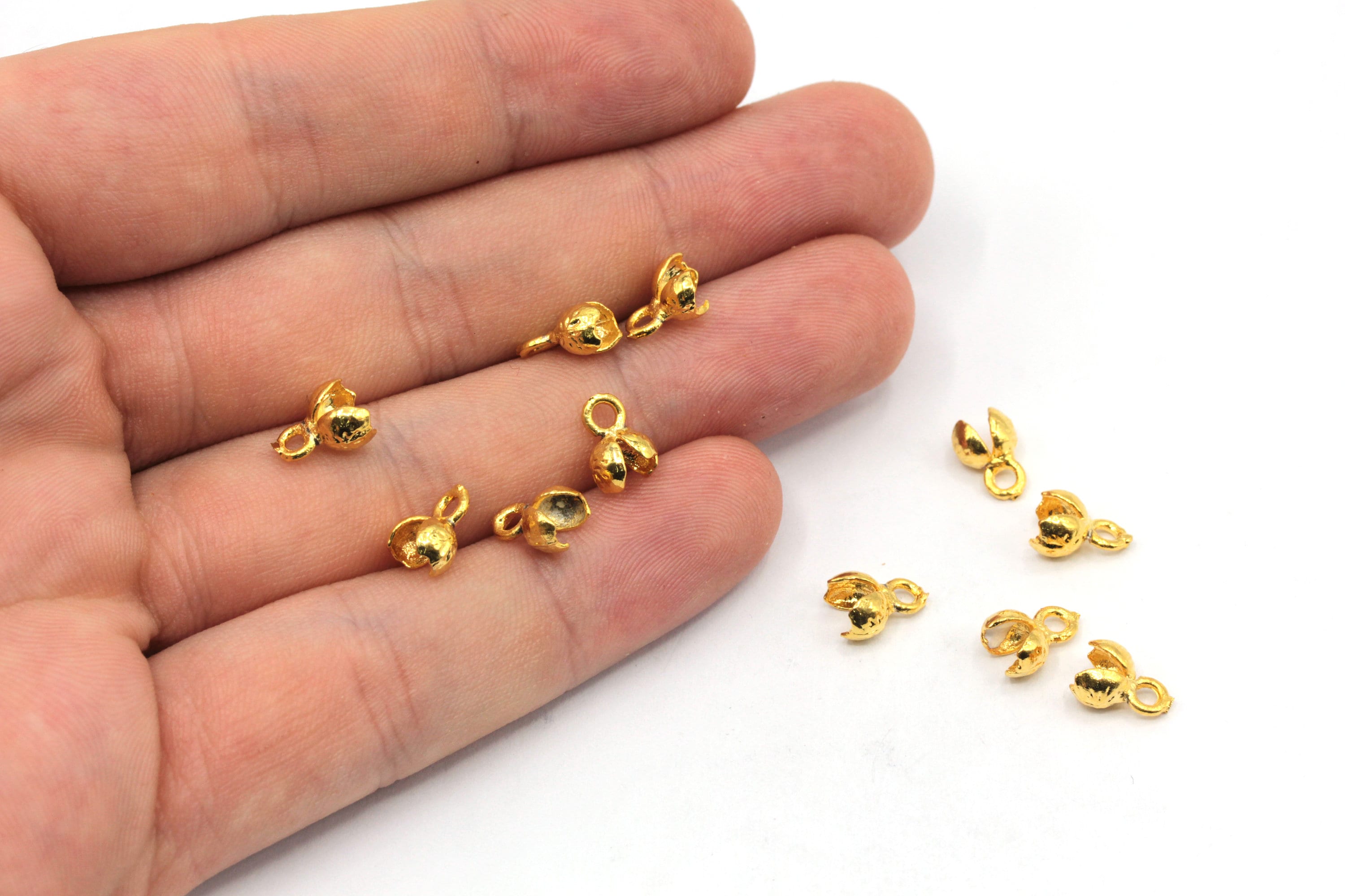 Gold Insert Ring Spacer Beads, 20 pcs Saturn Jump Ring For Beads