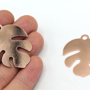 33x38mm Rose Gold Plated Sycamore Leaf Charm, Leaves Charm, Leaf Charm, Leaf Earring Charm, Earring Findings, Rose Plated Findings, MJ381