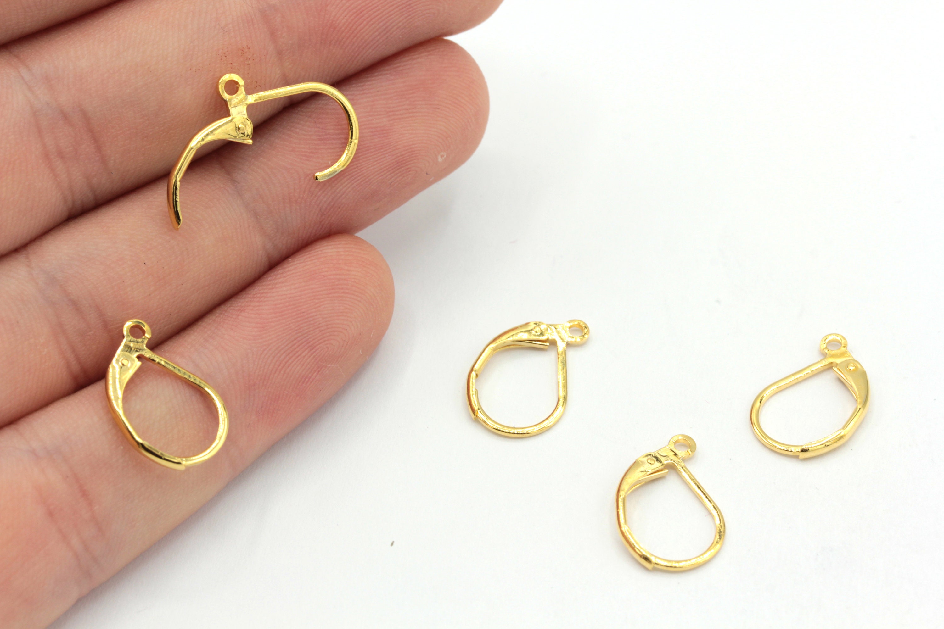 Leverback Earring Hooks Real 18k Gold Plated Stainless Steel - Temu  Netherlands