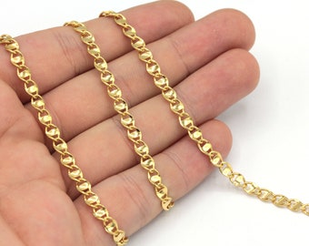 24k  Shiny Gold Tiny Cable Chain, Gold Link Chain, Dainty Chain, Gold Cable Chain, Bulk Chain, Gold Chain, Gold Plated Chain, CHN142