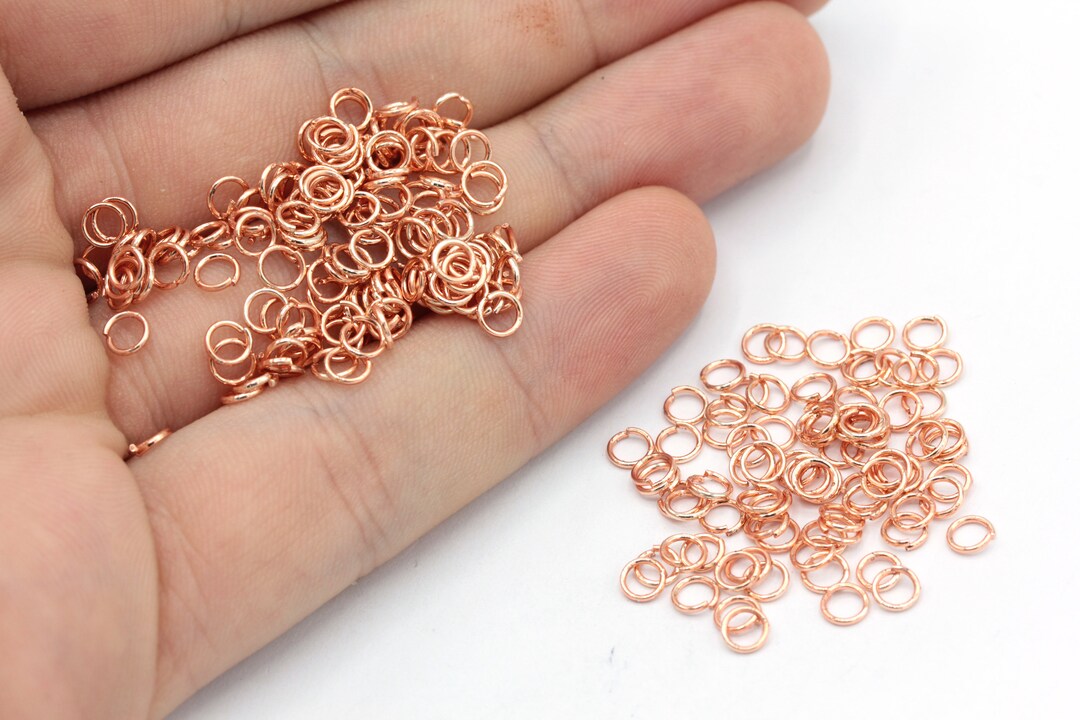 21 Ga 4mm Rose Gold Jump Ring, Open Jump Ring, Rose Connector, Bulk