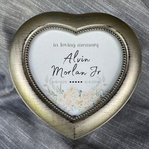 Memorial Heart Antiqued Silver Music Box - Amazing Grace | Sympathy Gift | In Memory Of Gift | Funeral