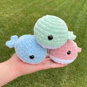 Crochet Whale Plushie - Stress ball, Whale Plushie, Sea Creature, Stress toy, Crochet, Cute toy