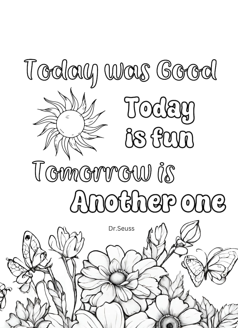 Motivational Quotes Coloring for Kids - Etsy