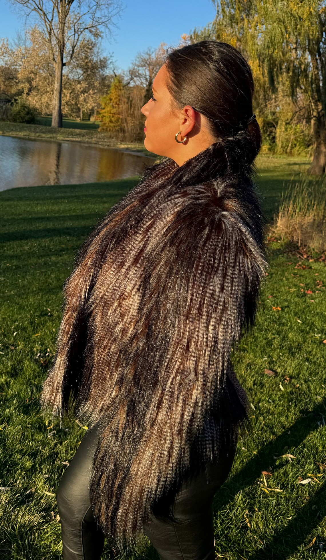 Chantelle Fur Jacket - Chocolate