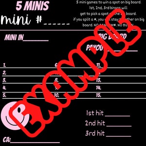 Bingo Board (Mini Games)