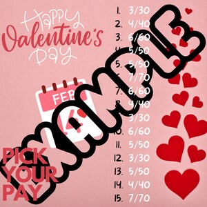 Valentines Bingo Board