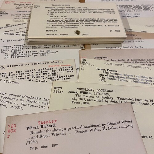 Lot of 200 Various Card Catalog Library Cards Vintage Arts - Etsy