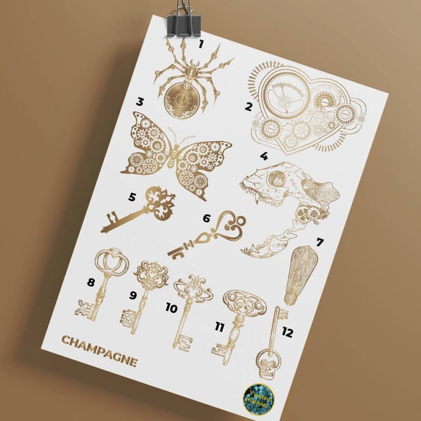 Foil Waterslide Decal - Steampunk 2 - Steampunk Collection - Physical Product