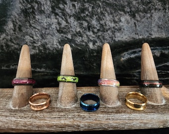 Custom Rings - Personalized Stainless Steel with UV Resin