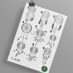 Foil Waterslide Decal - Dream Catchers - Boho Collection - Physical Product