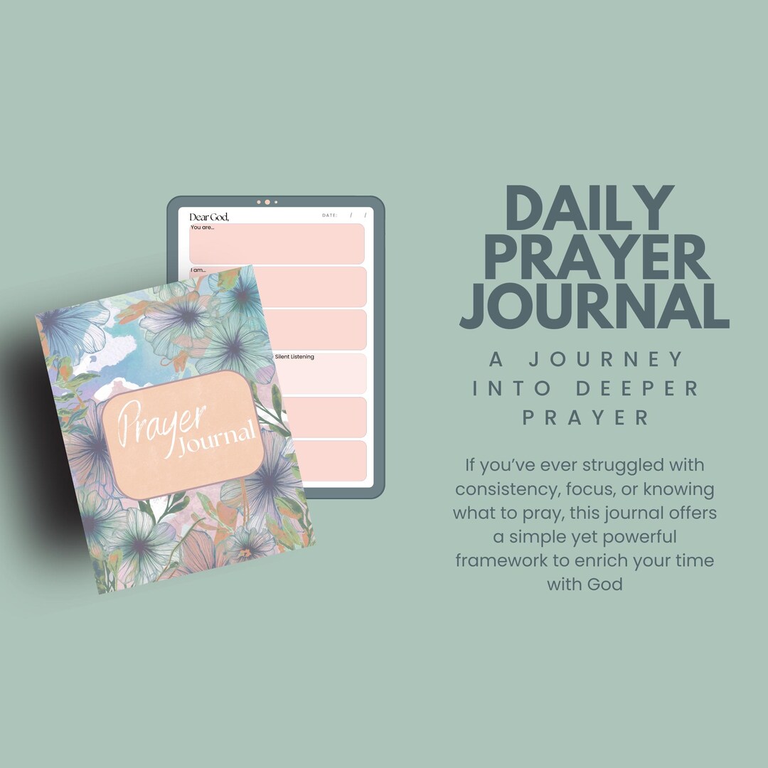4-week Guided Daily Prayer Journal | Christian Devotional & Bible Study ...