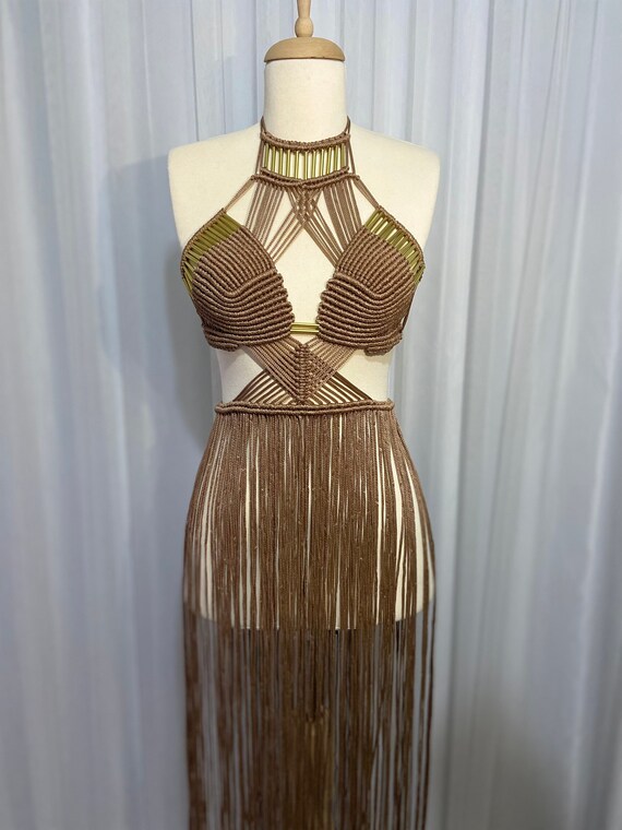 Coachella Fast Shipping Macrame Dress Festival Dress Party Dress Bachelorette Party DJ Costume Etsy Canada