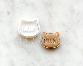 Cat Cookie Cutter Stamp: Fondant | Clay Embosser | Cats | Pet