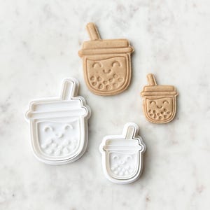 Boba Tea Drink Cookie Cutter | Cookie Stamp | Cookie Embosser | Cookie Fondant | Boba | Clay Stamp| Clay Cutter |