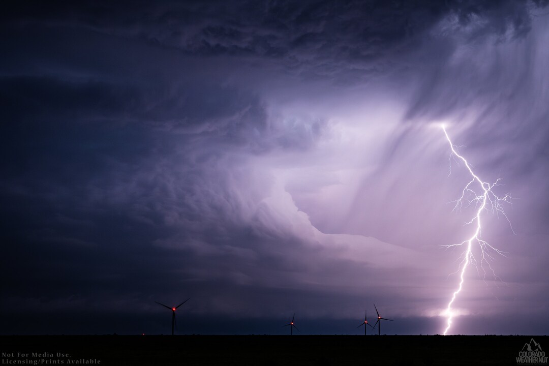 Thunderstorm Wall Art - New Mexico Mothership Supercell & Lightning - Etsy