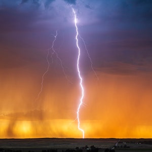 Lightning Wall Art - Sonnenuntergang Bolt