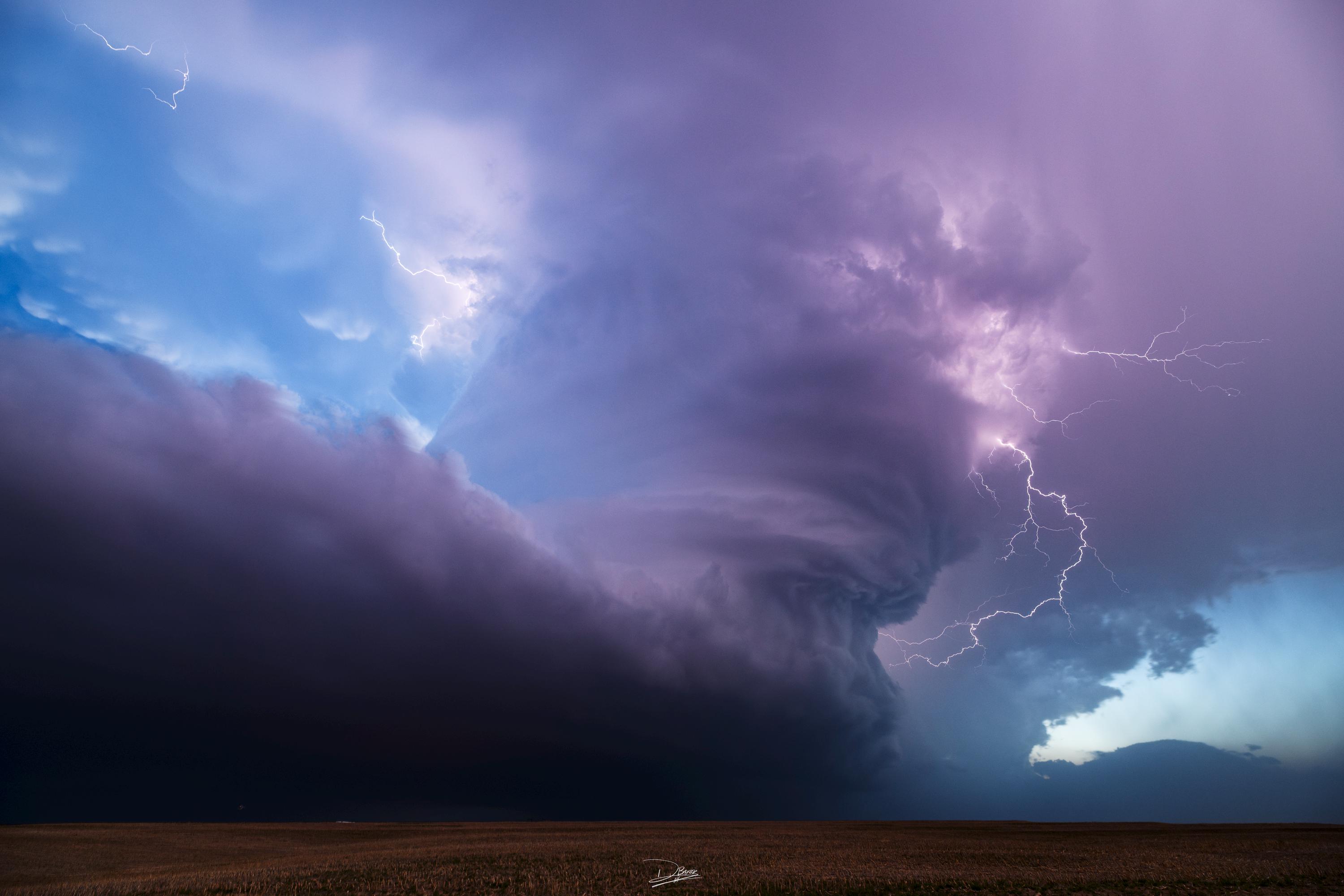 Kansas Blue Hour Supercell Thunderstorm - Etsy