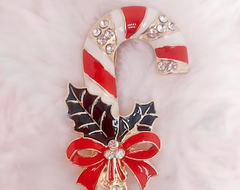 Pin de bastón de caramelo de inspiración vintage